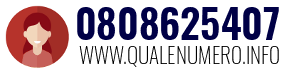 Numero di telefono 0808625407 0808625407