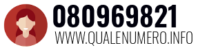 Numero di telefono 080969821 080969821