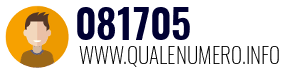 Numero di telefono 081705 081705