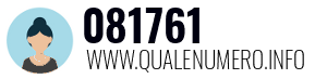 Numero di telefono 081761 081761