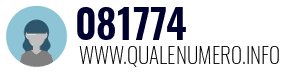 Numero di telefono 081774 081774