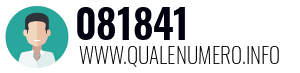 Numero di telefono 081841 081841
