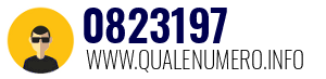Numero di telefono 0823197 0823197