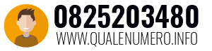 Numero di telefono 0825203480 0825203480