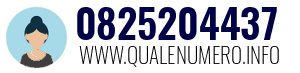 Numero di telefono 0825204437 0825204437