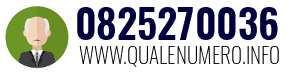 Numero di telefono 0825270036 0825270036