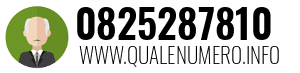 Numero di telefono 0825287810 0825287810