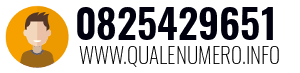 Numero di telefono 0825429651 0825429651