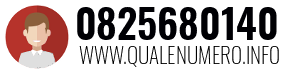 Numero di telefono 0825680140 0825680140