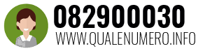 Numero di telefono 082900030 082900030