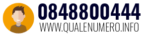Numero di telefono 0848800444 0848800444