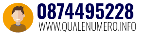 Numero di telefono 0874495228 0874495228