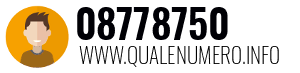Numero di telefono 08778750 08778750
