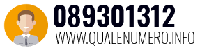 Numero di telefono 089301312 089301312