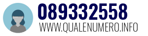 Numero di telefono 089332558 089332558