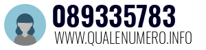 Numero di telefono 089335783 089335783