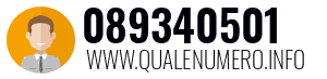 Numero di telefono 089340501 089340501