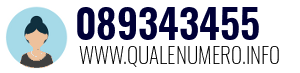 Numero di telefono 089343455 089343455