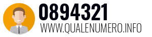 Numero di telefono 0894321 0894321