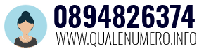 Numero di telefono 0894826374 0894826374