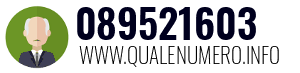 Numero di telefono 089521603 089521603