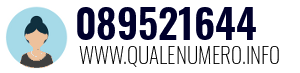 Numero di telefono 089521644 089521644