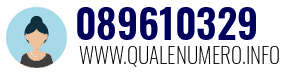 Numero di telefono 089610329 089610329