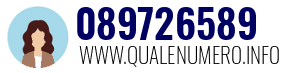 Numero di telefono 089726589 089726589