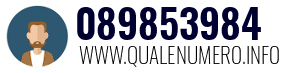 Numero di telefono 089853984 089853984