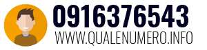 Numero di telefono 0916376543 0916376543