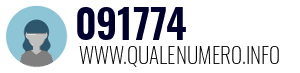 Numero di telefono 091774 091774