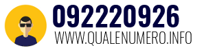 Numero di telefono 092220926 092220926