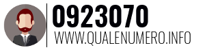 Numero di telefono 0923070 0923070