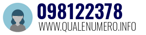 Numero di telefono 098122378 098122378