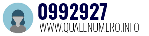 Numero di telefono 0992927 0992927