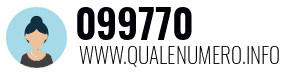 Numero di telefono 099770 099770