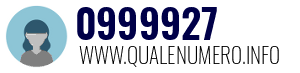 Numero di telefono 0999927 0999927